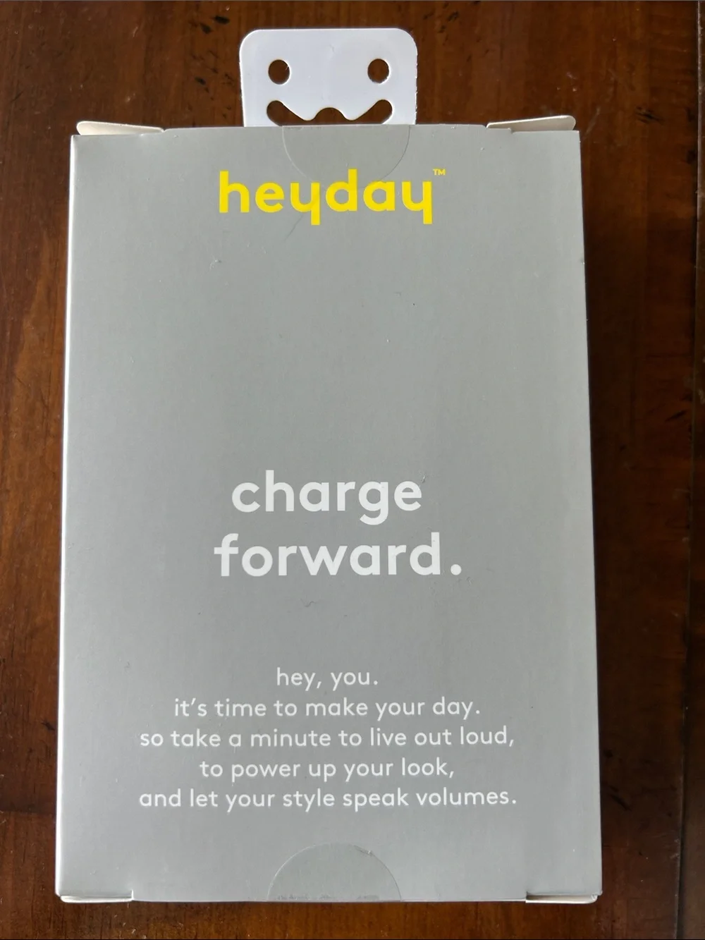 heyday Charcoal Gray Braided Lightning to USB-C Cable 6 foot long New!